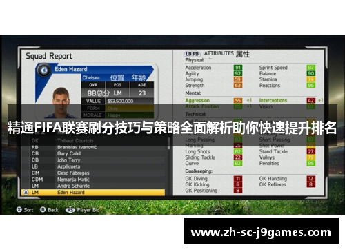 精通FIFA联赛刷分技巧与策略全面解析助你快速提升排名